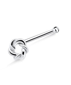 Twisted Circle Silver Bone Nose Stud NSKD-674